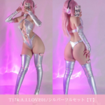 T174:A.I.LOVE01/シルバーフルセット【T】グローブ・ニーソ・ヘッドホン付S-Mサイズ